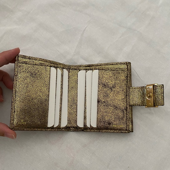 FENDI Zucchino Small Compact Metallic Jacquard Wallet - Picture 6 of 16